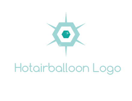 hexagon gemstones jewelry logo