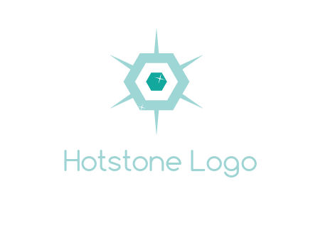 hexagon gemstones jewelry logo