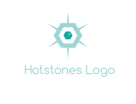 hexagon gemstones jewelry logo