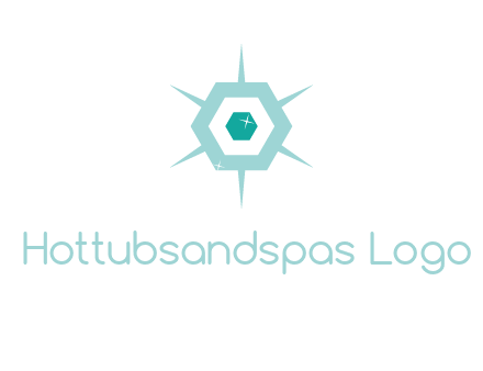 hexagon gemstones jewelry logo