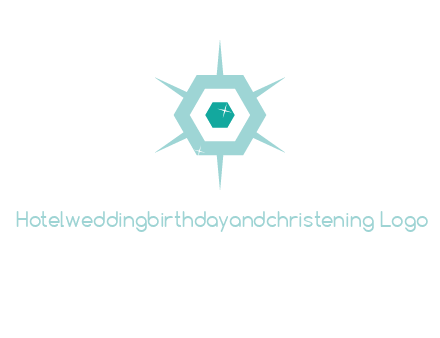 hexagon gemstones jewelry logo