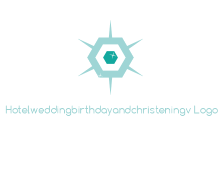hexagon gemstones jewelry logo