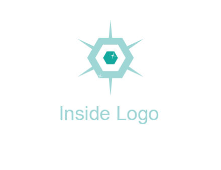hexagon gemstones jewelry logo