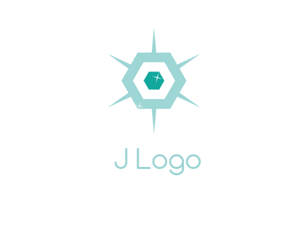 hexagon gemstones jewelry logo