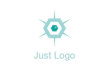 hexagon gemstones jewelry logo