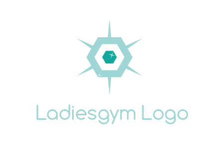 hexagon gemstones jewelry logo