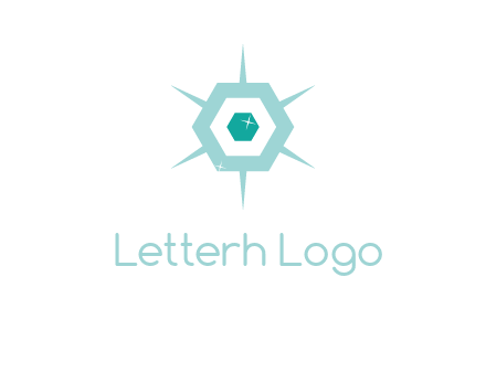 hexagon gemstones jewelry logo