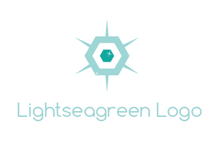 hexagon gemstones jewelry logo
