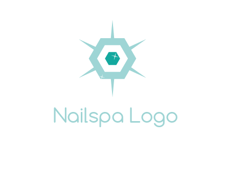 hexagon gemstones jewelry logo