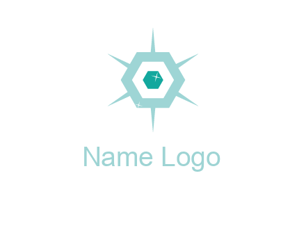 hexagon gemstones jewelry logo
