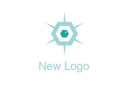 hexagon gemstones jewelry logo