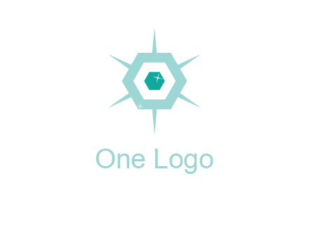 hexagon gemstones jewelry logo