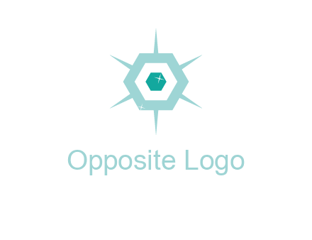 hexagon gemstones jewelry logo