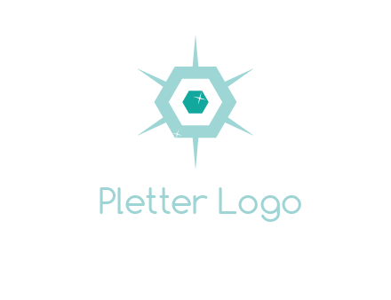 hexagon gemstones jewelry logo