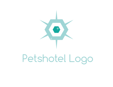 hexagon gemstones jewelry logo