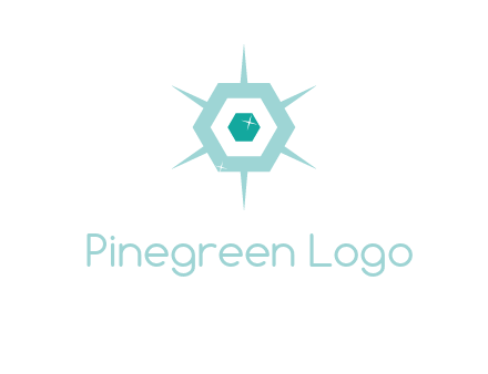 hexagon gemstones jewelry logo