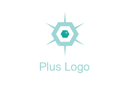 hexagon gemstones jewelry logo