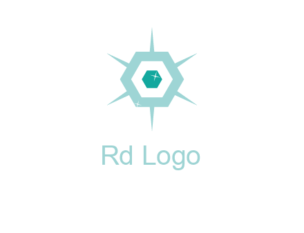 hexagon gemstones jewelry logo
