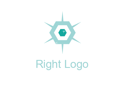 hexagon gemstones jewelry logo