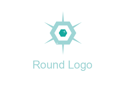 hexagon gemstones jewelry logo