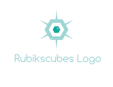 hexagon gemstones jewelry logo