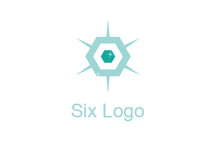 hexagon gemstones jewelry logo