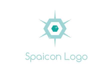 hexagon gemstones jewelry logo