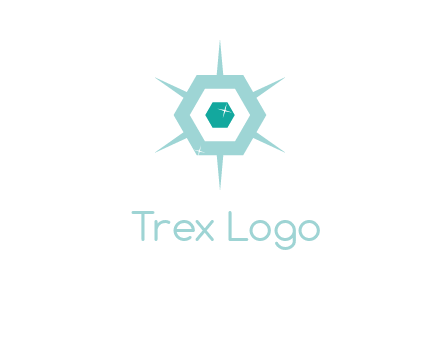 hexagon gemstones jewelry logo