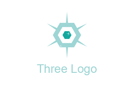 hexagon gemstones jewelry logo