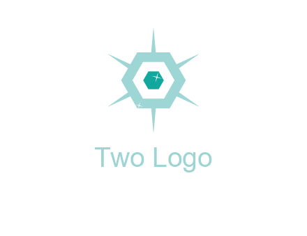 hexagon gemstones jewelry logo