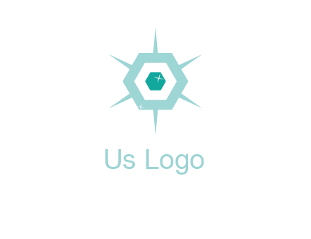 hexagon gemstones jewelry logo