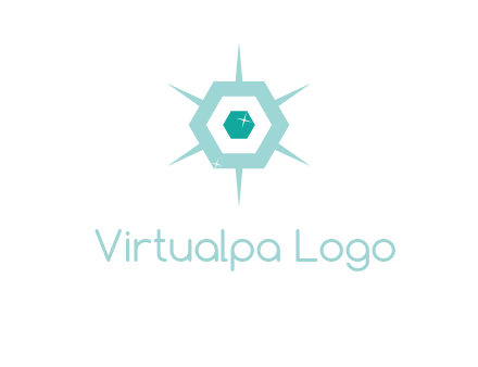 hexagon gemstones jewelry logo