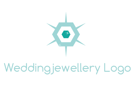 hexagon gemstones jewelry logo