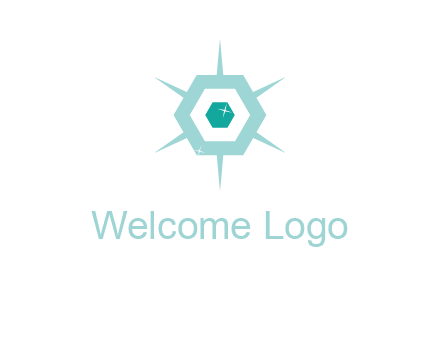hexagon gemstones jewelry logo