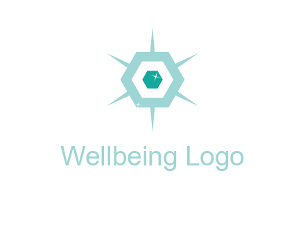 hexagon gemstones jewelry logo