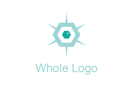 hexagon gemstones jewelry logo