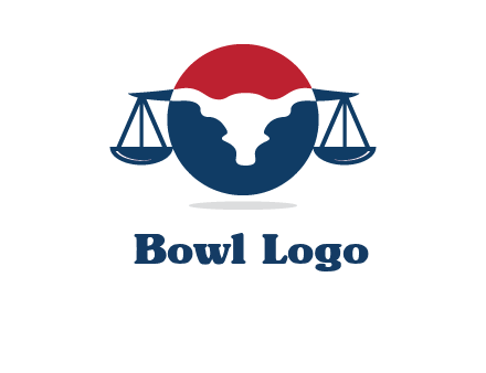 bull face scale law logo