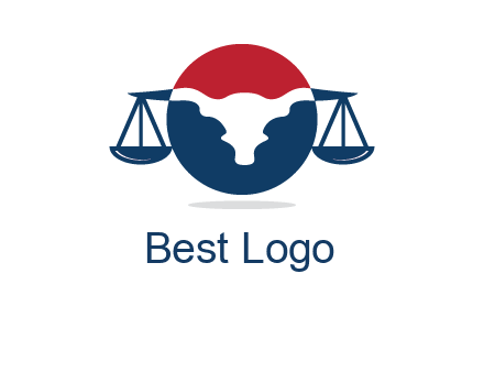bull face scale law logo