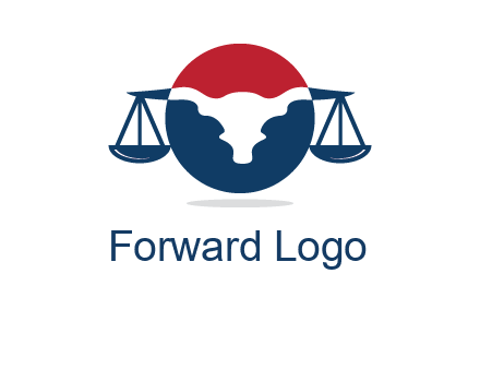 bull face scale law logo