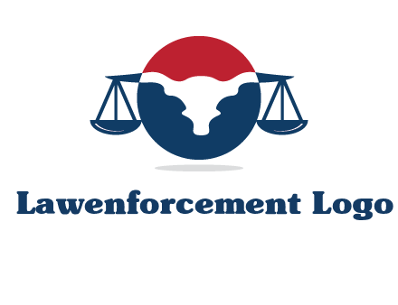 bull face scale law logo