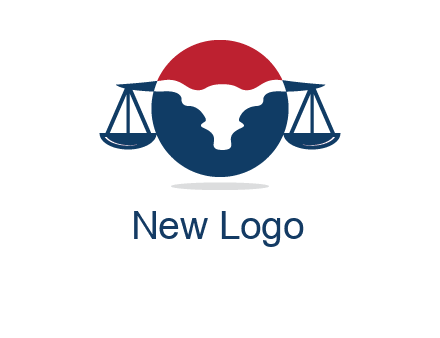 bull face scale law logo