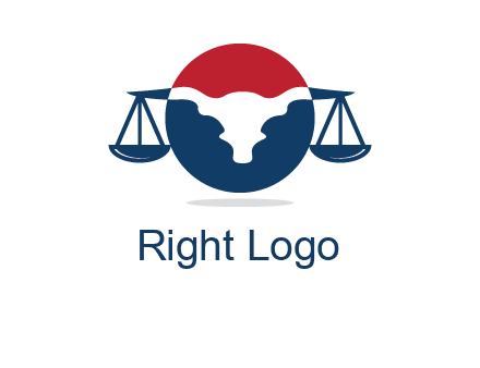 bull face scale law logo