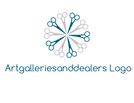 scissors in a circle barber logo
