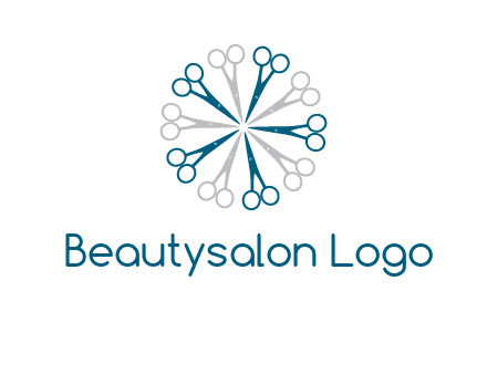 scissors in a circle barber logo