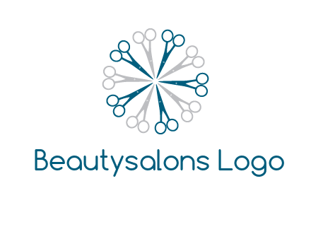 scissors in a circle barber logo