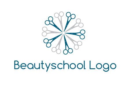 scissors in a circle barber logo
