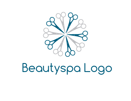scissors in a circle barber logo