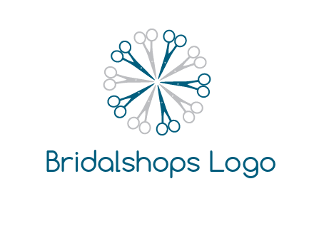 scissors in a circle barber logo
