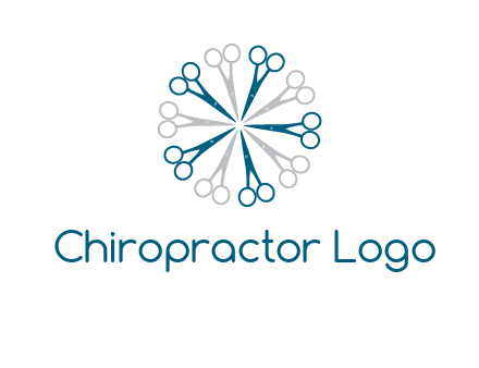 scissors in a circle barber logo