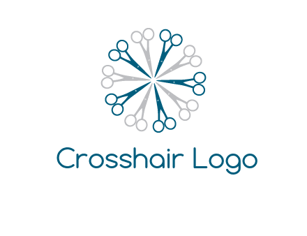 scissors in a circle barber logo